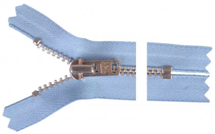 YKK Lynlås Aluminium 15cm 4mm Lyseblå